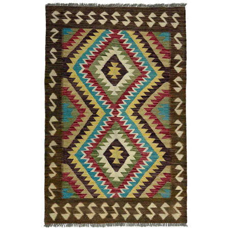 Handmade Multi Kilim Geometric 3x5 ft