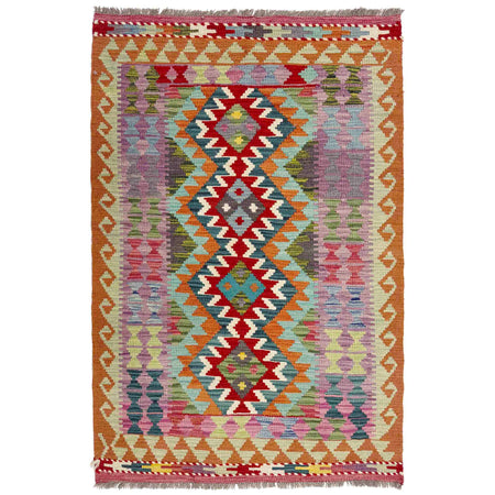 Handmade Multi Kilim Geometric 3x5 ft