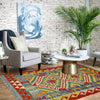 Handmade Multi Kilim Geometric 2x4 ft