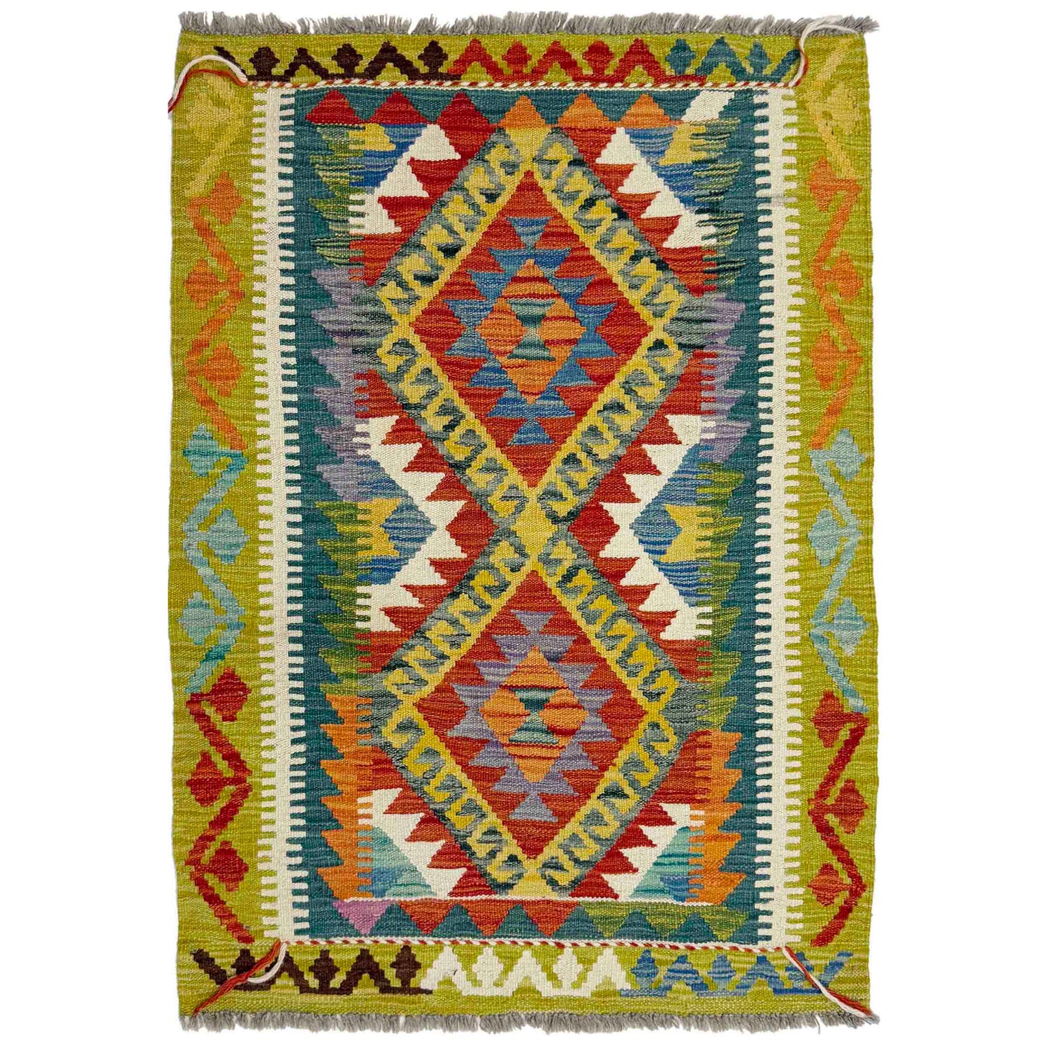 Handmade Multi Kilim Geometric 2x4 ft