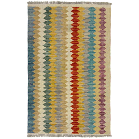 Handmade Multi Kilim Geometric 2x4 ft