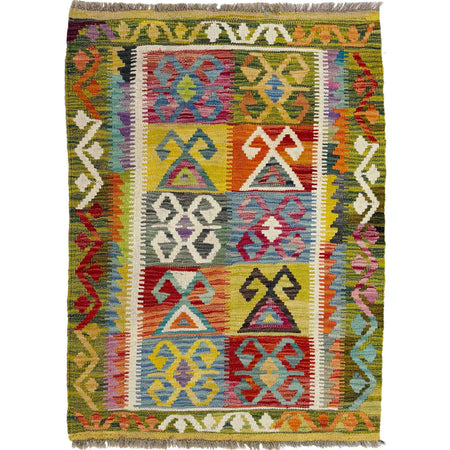 Handmade Multi Kilim Geometric 2x4 ft