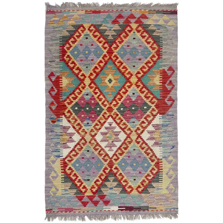 Handmade Multi Kilim Geometric 2x4 ft