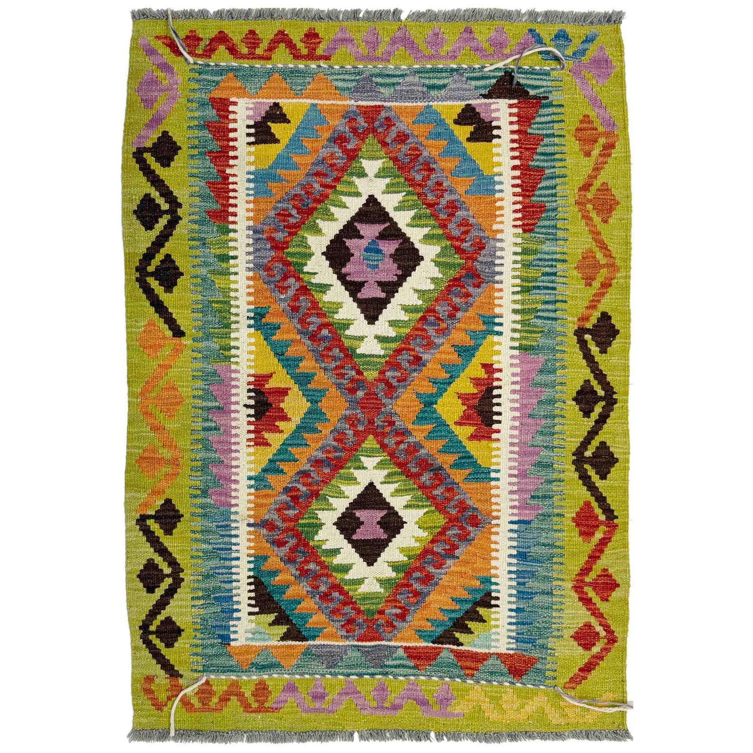 Handmade Multi Kilim Geometric 2x4 ft