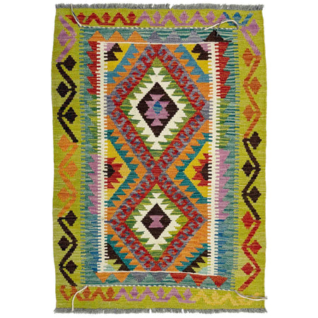 Handmade Multi Kilim Geometric 2x4 ft