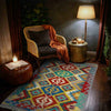 Handmade Multi Kilim Geometric 2x4 ft