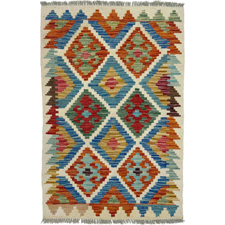 Handmade Multi Kilim Geometric 2x4 ft
