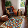 Handmade Multi Kilim Geometric 2x4 ft