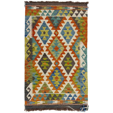 Handmade Multi Kilim Geometric 2x4 ft