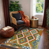 Handmade Multi Kilim Geometric 2x4 ft
