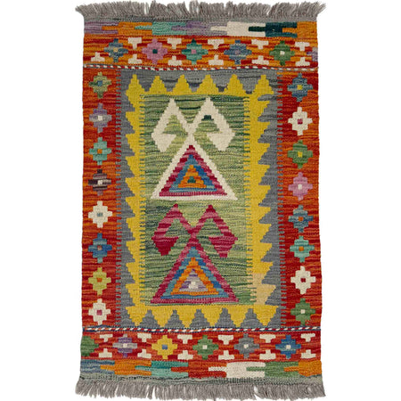 Handmade Multi Kilim Geometric 2x3 ft