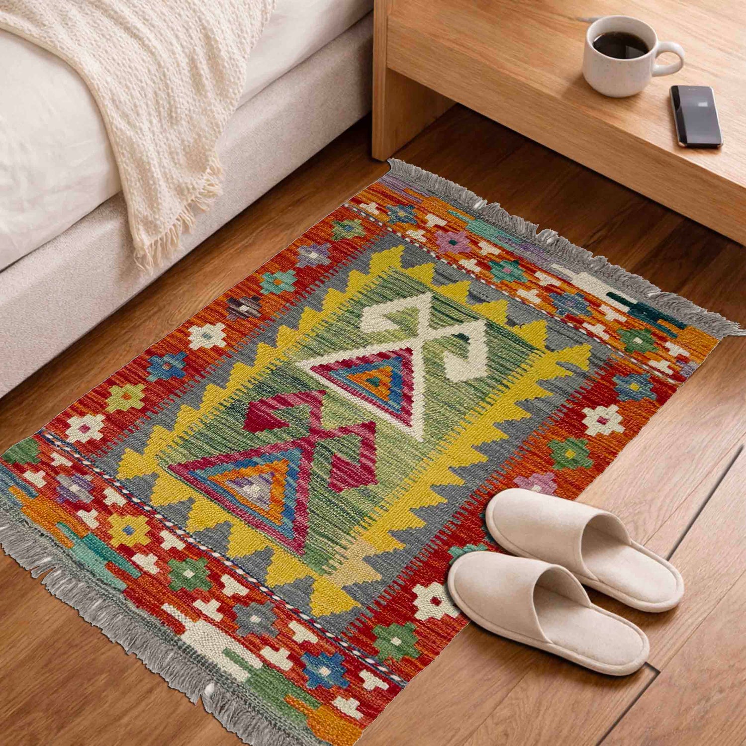 Handmade Multi Kilim Geometric 2x3 ft