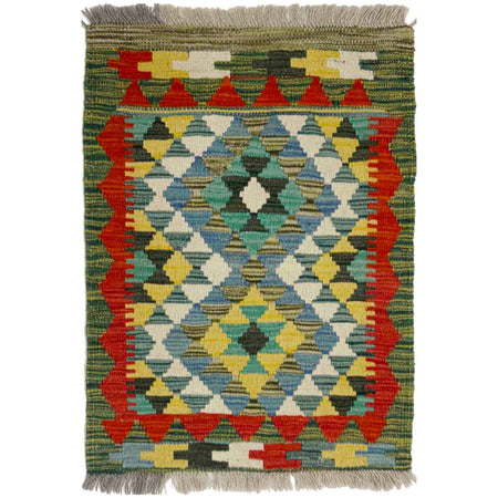 Handmade Multi Kilim Geometric 2x3 ft