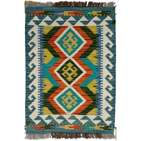 Handmade Multi Kilim Geometric 2x3 ft