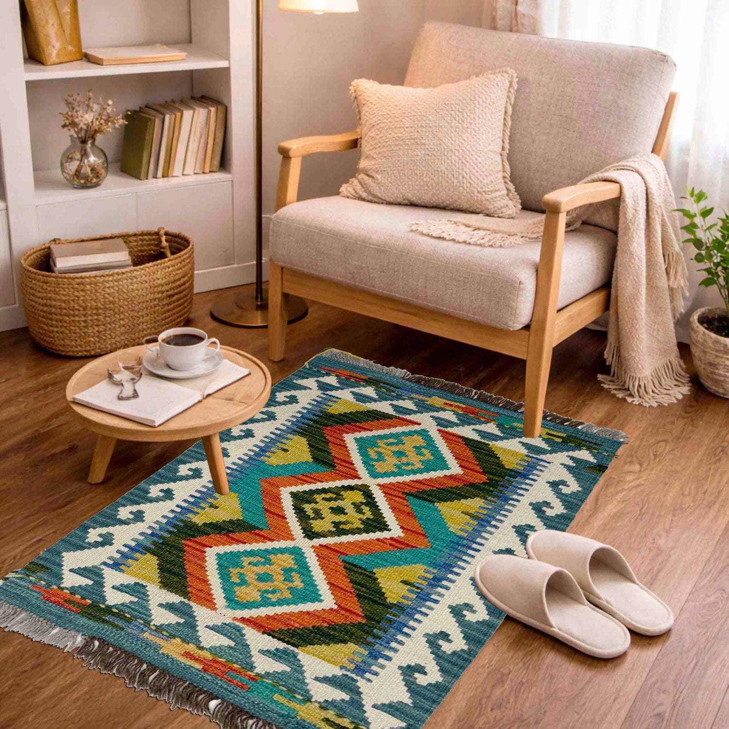 Handmade Multi Kilim Geometric 2x3 ft