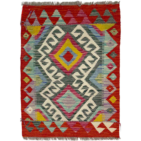 Handmade Multi Kilim Geometric 2x3 ft