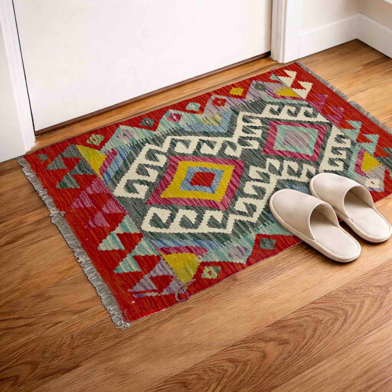 Handmade Multi Kilim Geometric 2x3 ft