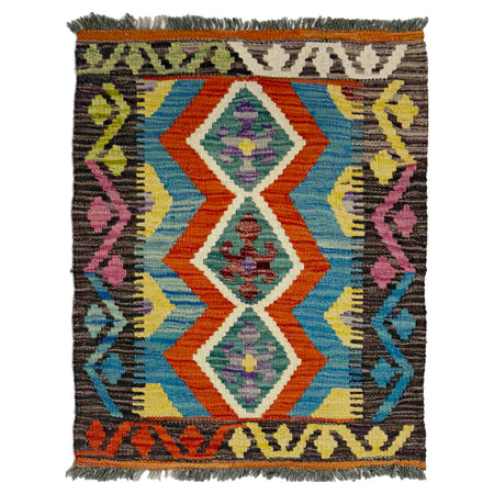 Handmade Multi Kilim Geometric 2x3 ft