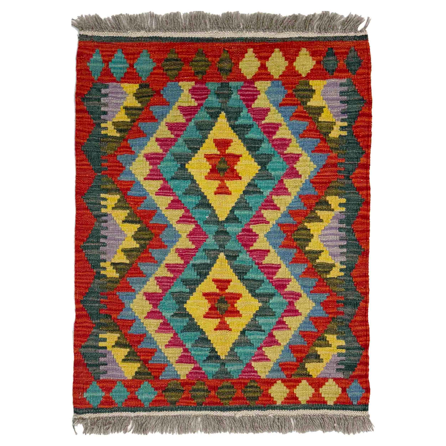 Handmade Multi Kilim Geometric 2x3 ft