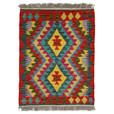 Handmade Multi Kilim Geometric 2x3 ft