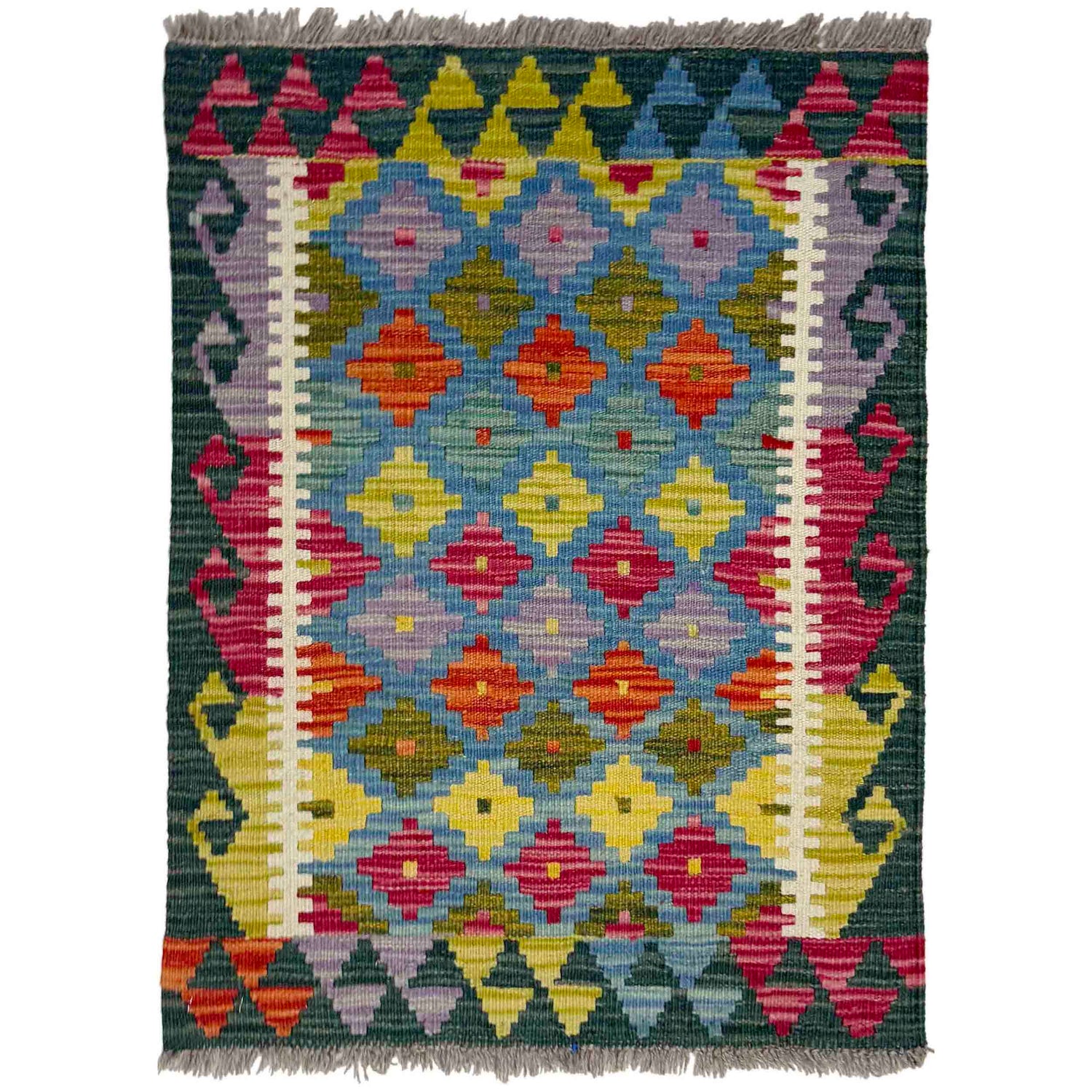 Handmade Multi Kilim Geometric 2x3 ft