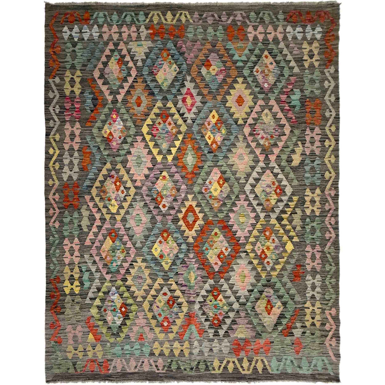 Handmade Multi Kilim Geometric 5x8 ft