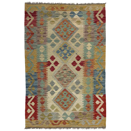 Handmade Multi Kilim Geometric 2x4 ft
