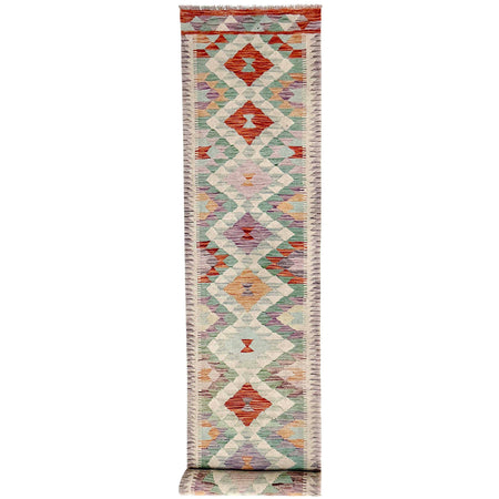 Handmade Multi Kilim Geometric 16' Runner