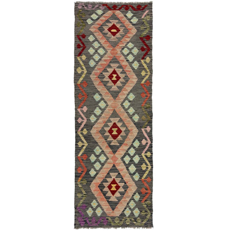 Handmade Multi Kilim Geometric 6' Runner