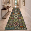 Handmade Multi Kilim Geometric 10' Runner