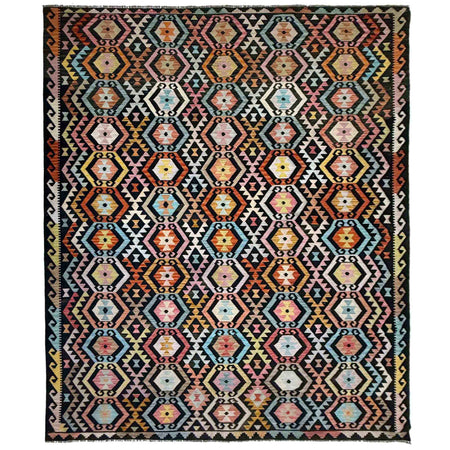 Handmade Multi Kilim Geometric 9x12 ft