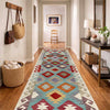 Handmade Multi Kilim Geometric 13' Runner