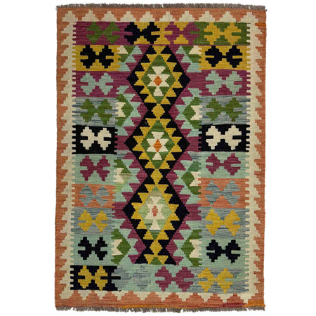 Handmade Multi Kilim Geometric 3x5 ft
