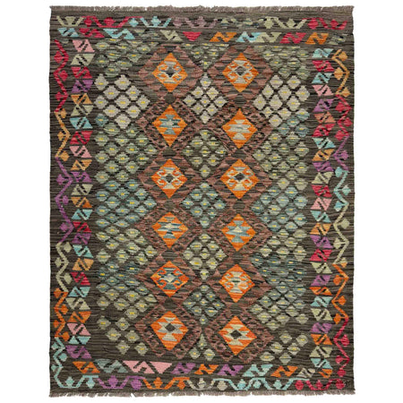Handmade Multi Kilim Geometric 4x6 ft