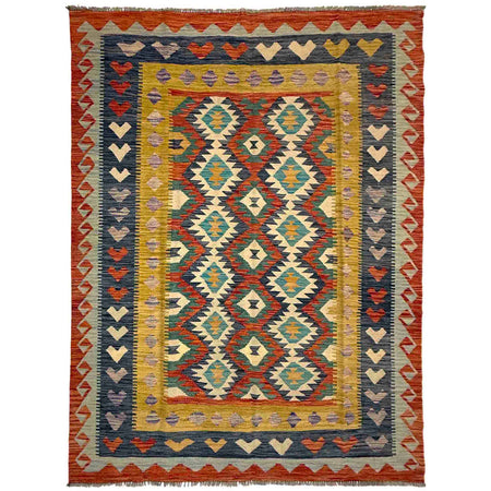 Handmade Multi Kilim Geometric 5x8 ft