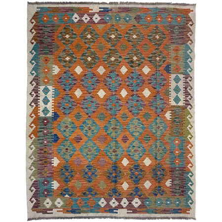 Handmade Multi Kilim Geometric 5x8 ft