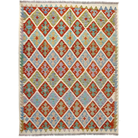 Handmade Multi Kilim Geometric 5x8 ft