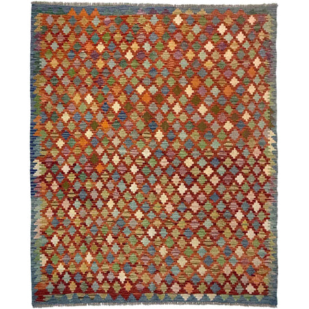 Handmade Multi Kilim Geometric 5x8 ft