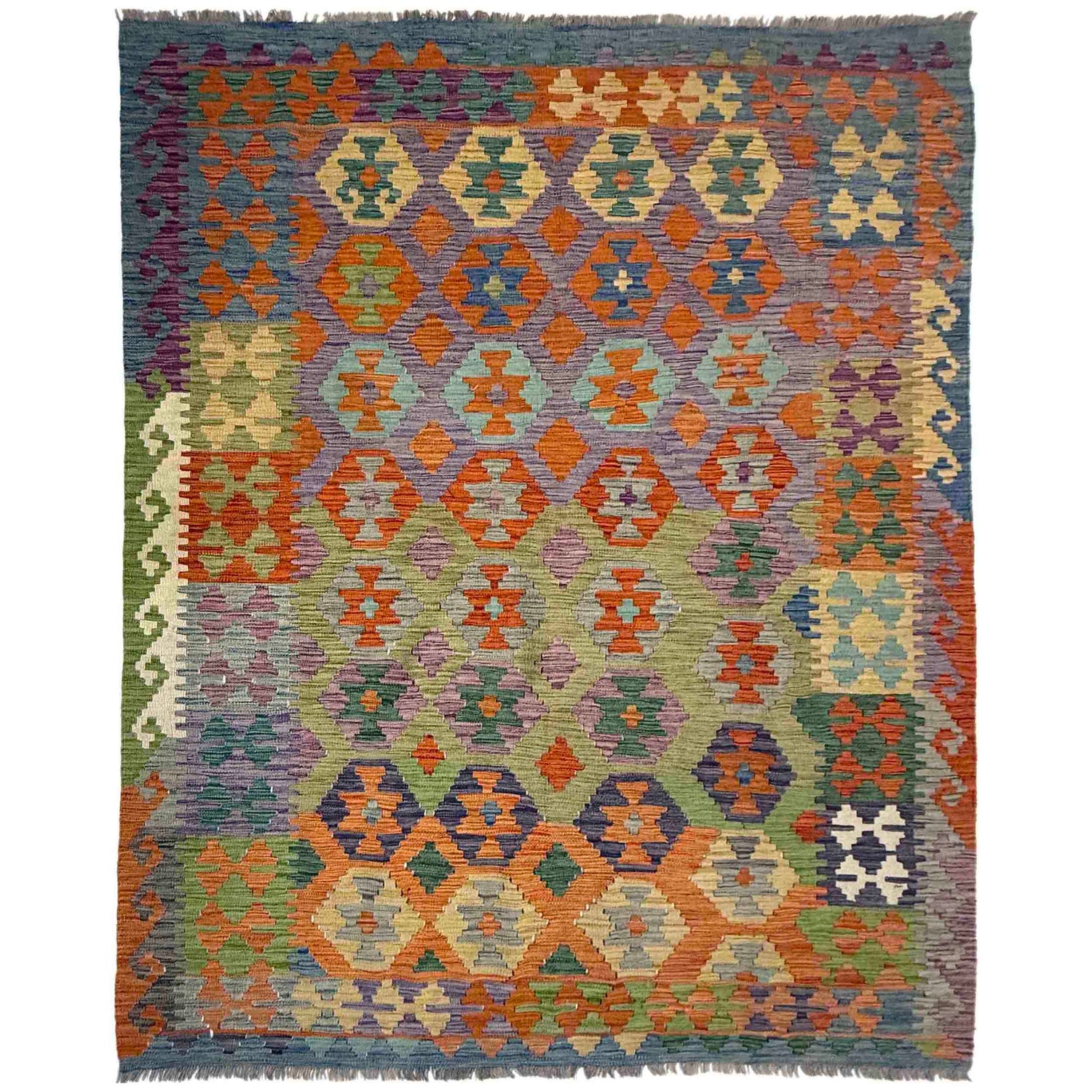 Handmade Multi Kilim Geometric 5x8 ft