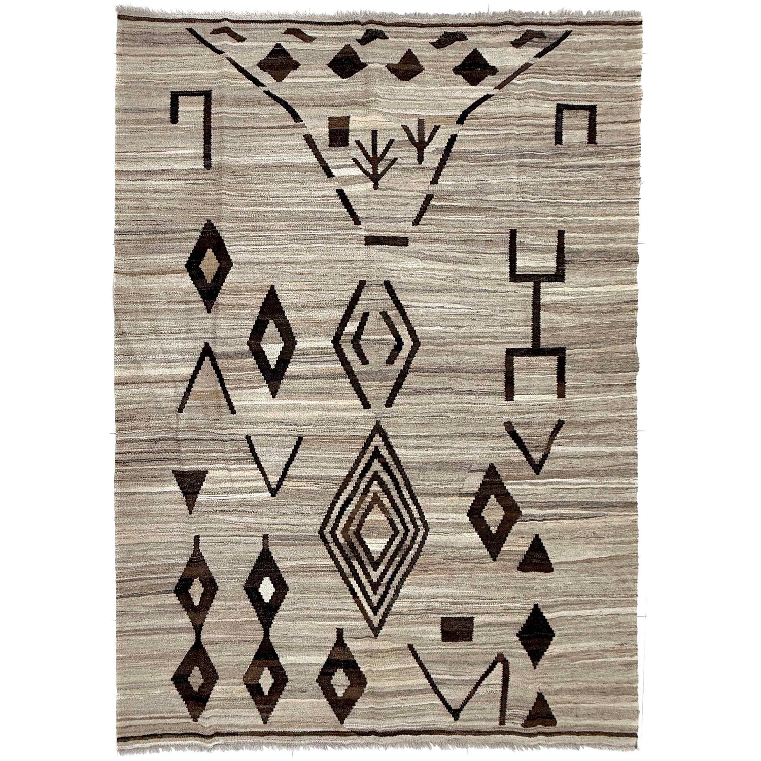 Handmade Multi Kilim Geometric 5x8 ft