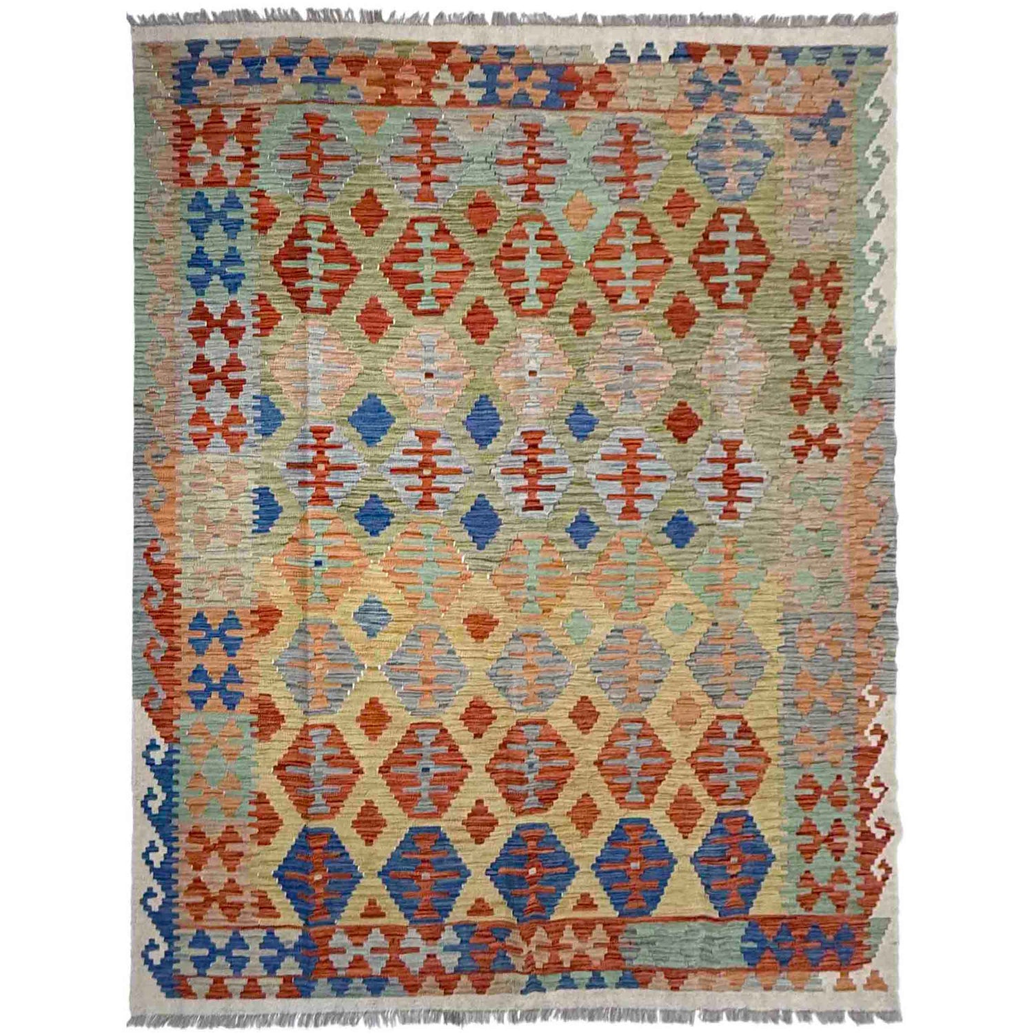 Handmade Multi Kilim Geometric 5x8 ft