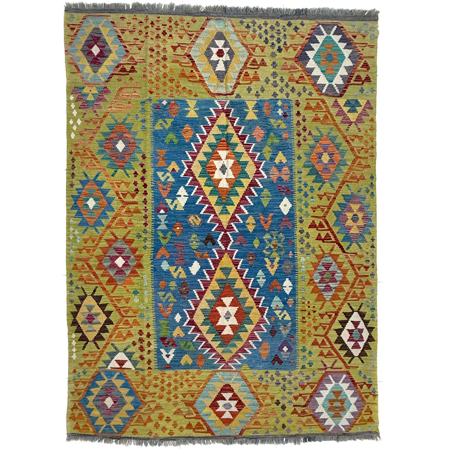 Handmade Multi Kilim Geometric 5x8 ft