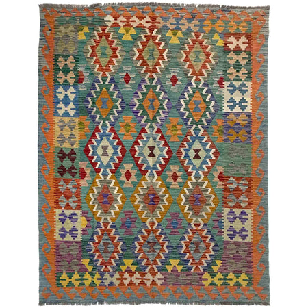 Handmade Multi Kilim Geometric 5x8 ft