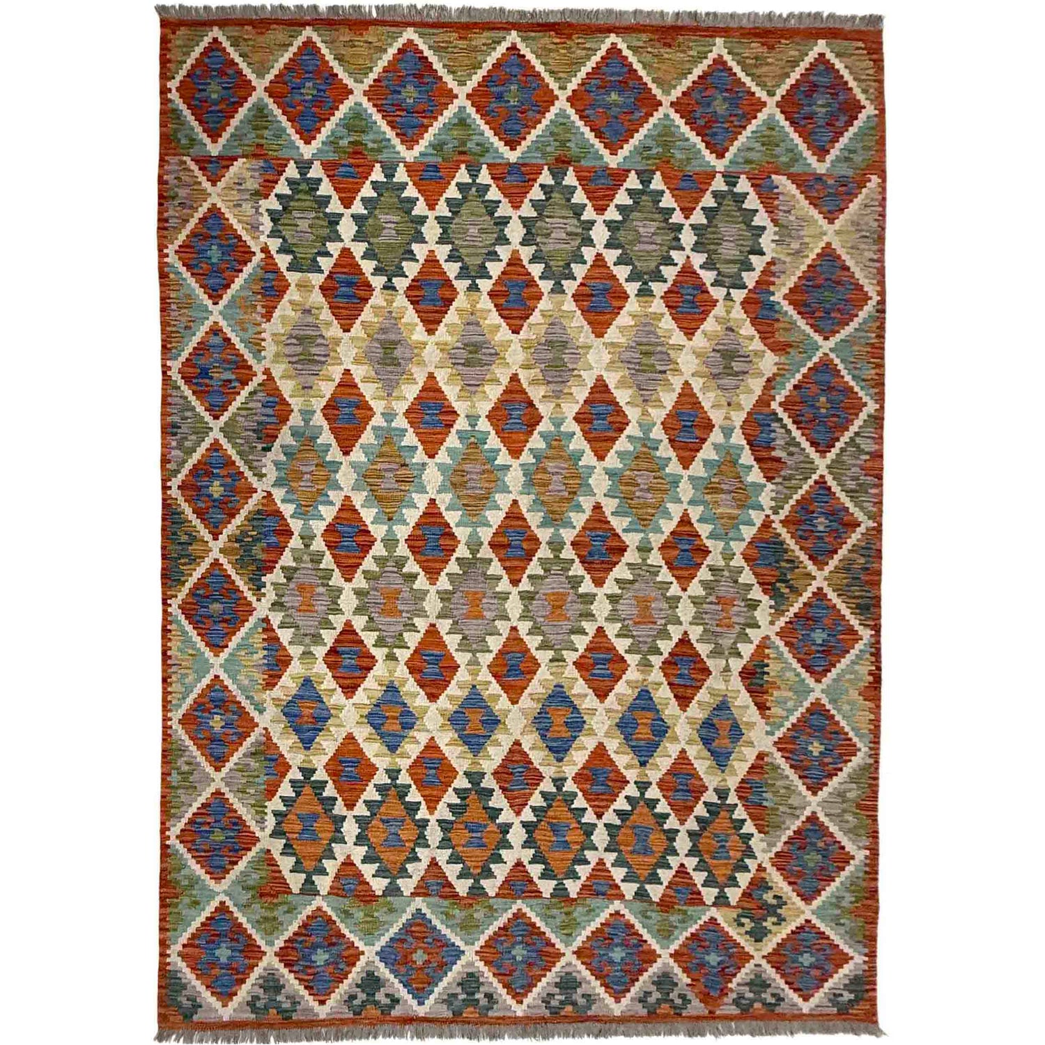 Handmade Multi Kilim Geometric 5x8 ft