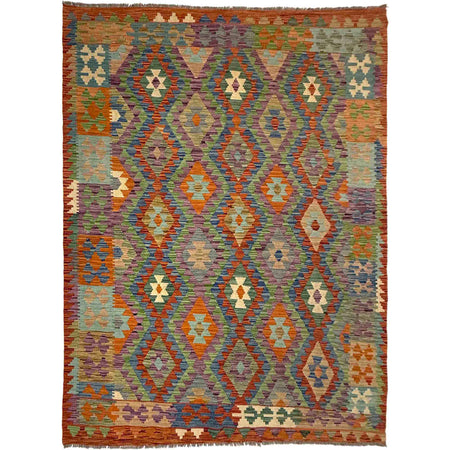 Handmade Multi Kilim Geometric 5x8 ft