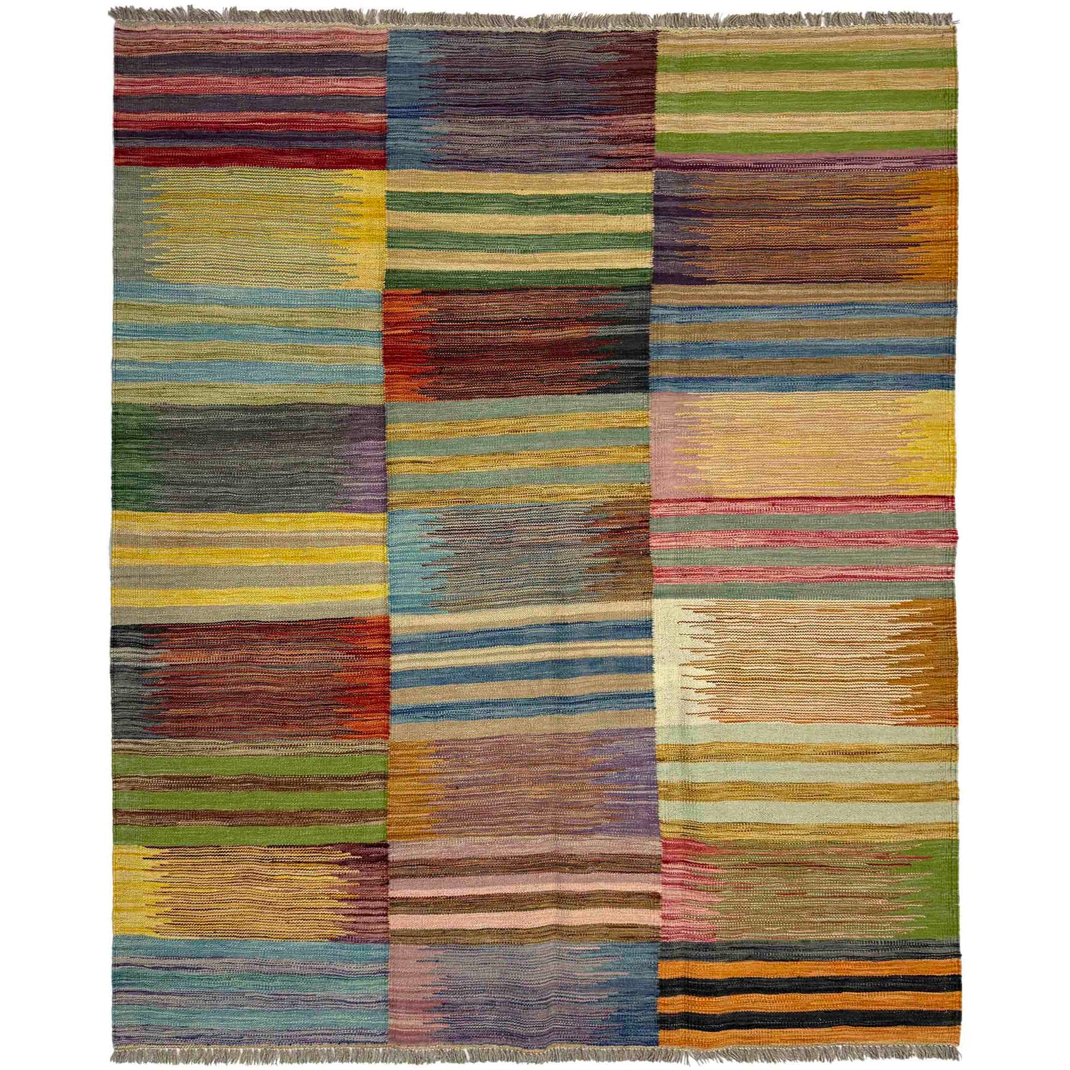 Handmade Multi Kilim Geometric 4x7 ft