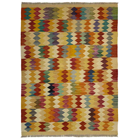 Handmade Multi Kilim Geometric 4x6 ft