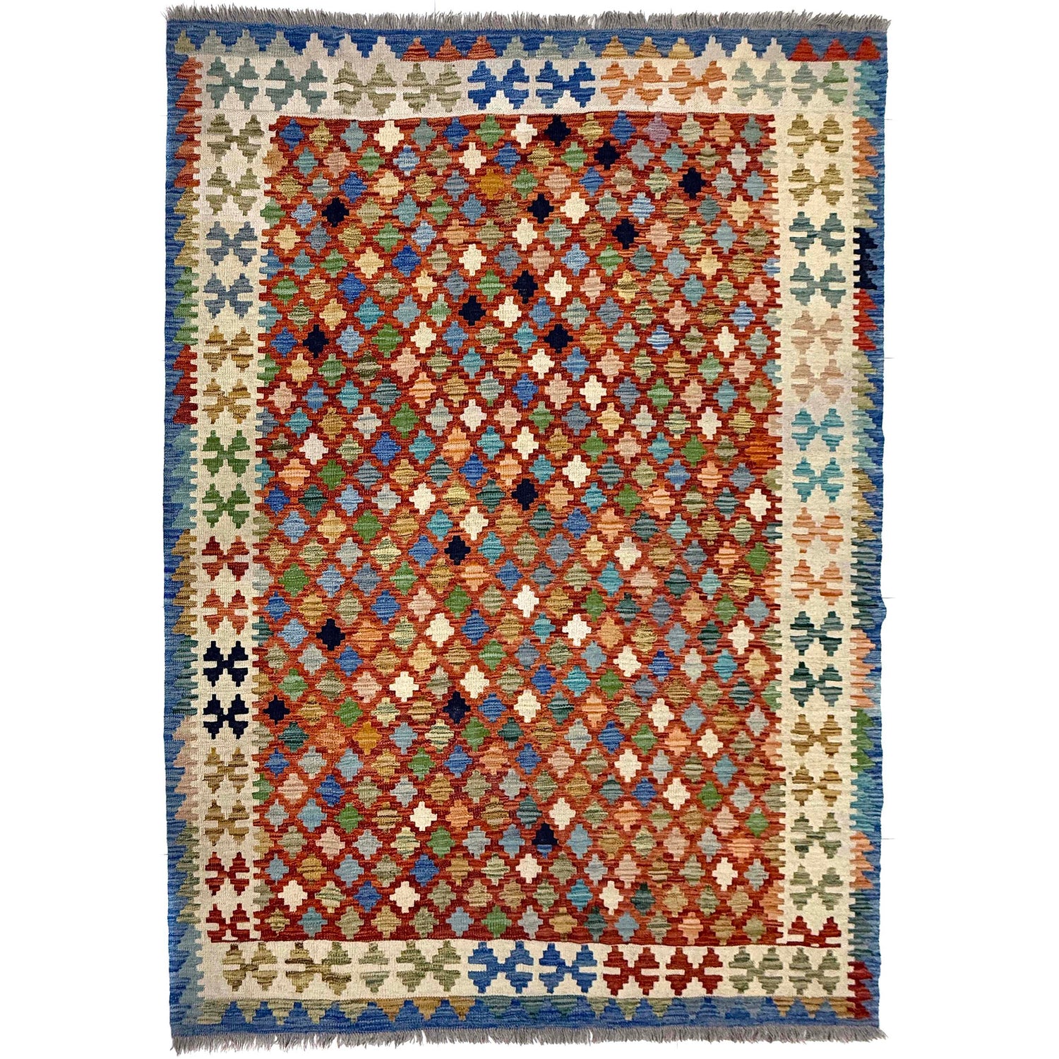 Handmade Multi Kilim Geometric 5x8 ft