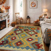 Handmade Multi Kilim Geometric 4x6 ft