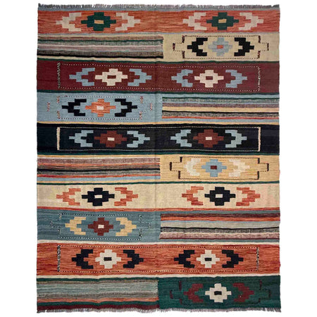 Handmade Multi Kilim Geometric 5x8 ft